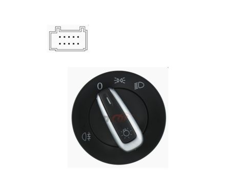 Comutator lumini cromat Volkswagen Golf V-VI - Passat – Tiguan, Sharan, Scirocco – Transporter T5 - T6 3C8941431B