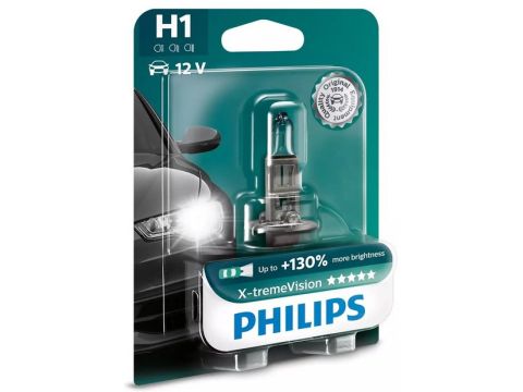 Philips H1 X-tremeVision 12V55W P14,5s 130% mai multa lumina