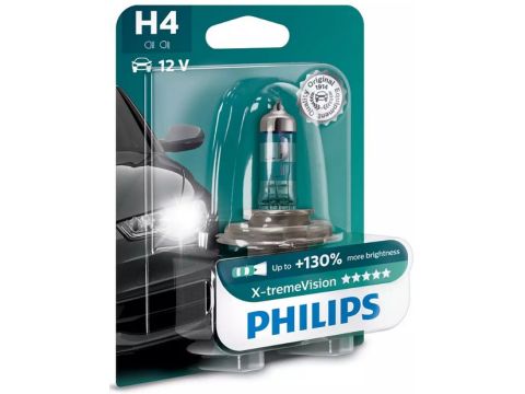 Philips H4 X-tremeVision 12V60/55W P43t-38 130% mai multa lumina