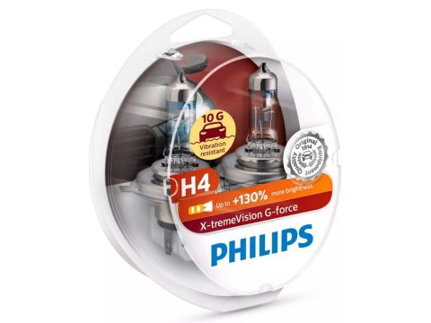 Philips H4 X-tremeVision G-Force 12V60/55W P43t-38 130% mai multa lumina