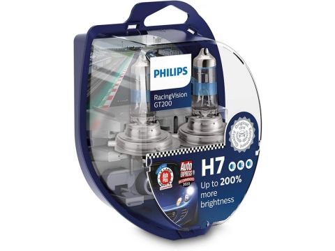 Set 2 Becuri auto H7 PHILIPS Racing Vision GT200
