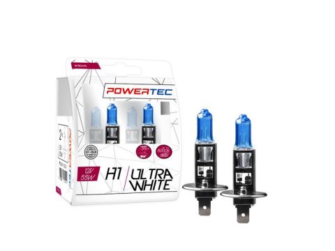 Set 2 bucati bec PowerTech Ultra WHITE H1 12V, 55W