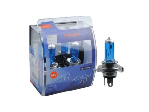 Set 2 bucati bec Powertec Xenon Blue H4 - bec Halogen 55W 12V