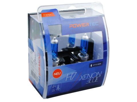 Set 2 bucati bec Powertec Xenon Blue H7 - bec Halogen 55W