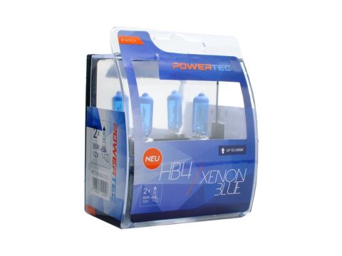 Set 2 bucati bec Powertec Xenon Blue HB4 - bec Halogen 55W 12V