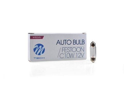  Set 10 bucati – Bec halogen M-TECH C10W Tx36 SV8.5 12V/10W