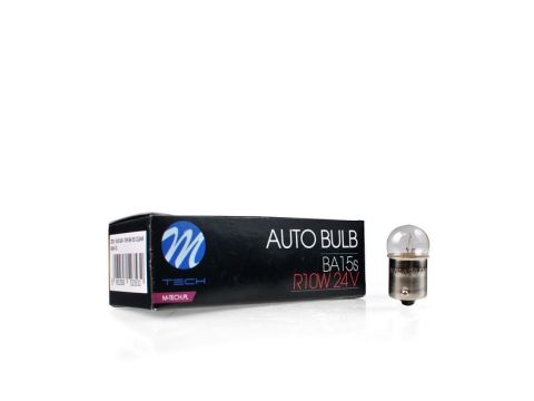 Set 10 bucati - Bec halogen 24V R10W BA15S CLAR M-tech